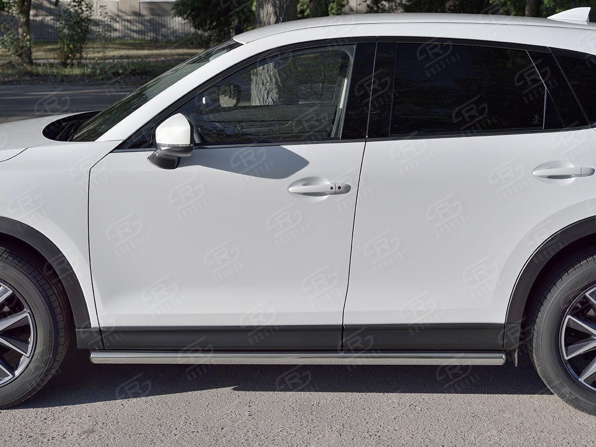 Пороги труба d57 вариант 3 Mazda CX-5 2017, Русталь M5T-0027983, Slitkoff