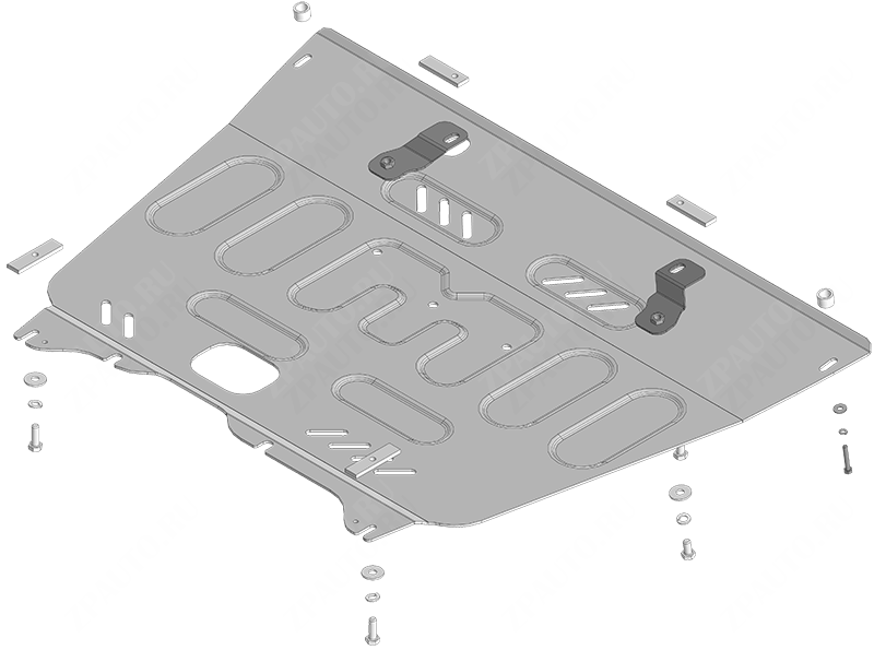 Защита алюминиевая Мотодор (Двигатель, Коробка переключения передач), 4 мм,  для Gac M8  2023- арт. 347801