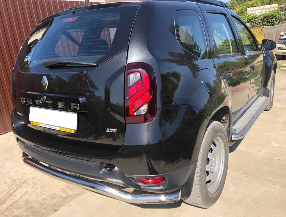 Защита заднего бампера волна для автомобиля Renault Duster арт. RD.17.11-1