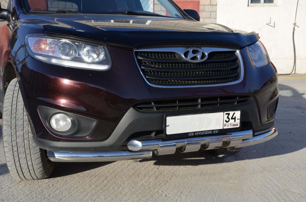 Защита переднего бампера G для автомобиля HYUNDAI Santa Fe 2010, Россия HYSF.10.05