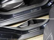 Накладки на пороги (лист зеркальный) 4шт для автомобиля Ford Focus 3 2011-
