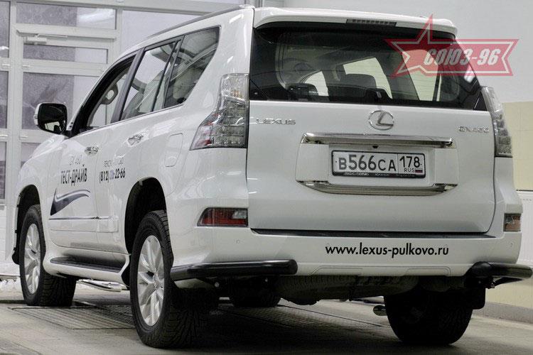 Защита задняя уголки d76 черные для Lexus GX460 2014-, Lexus GX46.76.1949