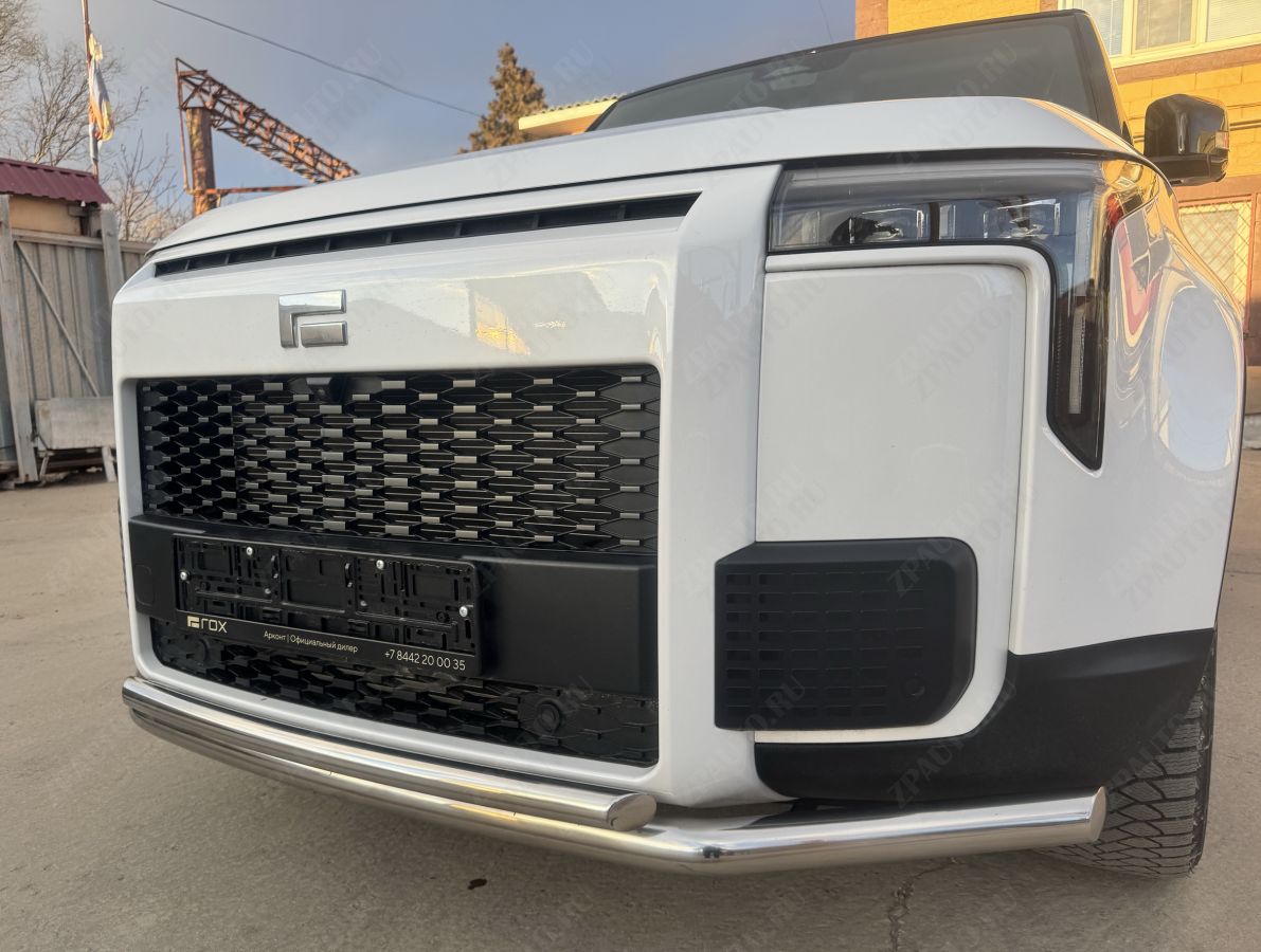 Защита переднего бампера двойная для автомобиля ROX 01 2024 арт. ROX.01.24.03