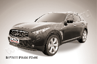 Защита переднего бампера d76 черная Infiniti FX-35; FX-50 (2008-2012) , Slitkoff, арт. IN.FX004B