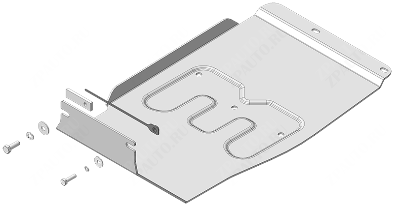 Защита алюминиевая Мотодор (Задний электромотор), 4 мм,  Li L6  2024- арт. 349905