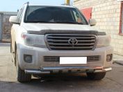 Защита переднего бампера d-76 с доп.накладками для автомобиля Toyota Land Cruiser 200 2013-2015г.в. арт. LCN2013_1.3 , 
Технотек