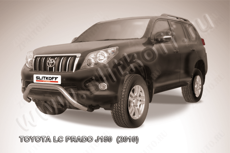 Кенгурятник d76 низкий мини Toyota Land Cruiser Prado J150 (2009-2013) , Slitkoff, арт. TOP006