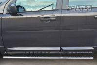 Пороги труба d75х42 овал с проступью для Freelander 2 2013, Slitkoff LFRO-001494