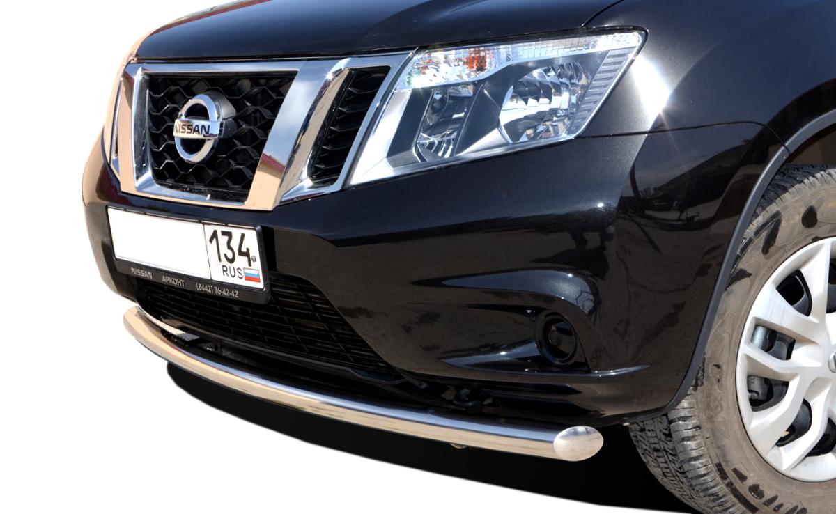 Защита переднего бампера  (радиус) для автомобиля NISSAN Terrano 2015. NTR.15.02, Россия