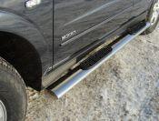 Пороги овальные с накладкой 120х60 мм для автомобиля SsangYong Kyron 2 2007-, TCC Тюнинг SSANKYR2-04