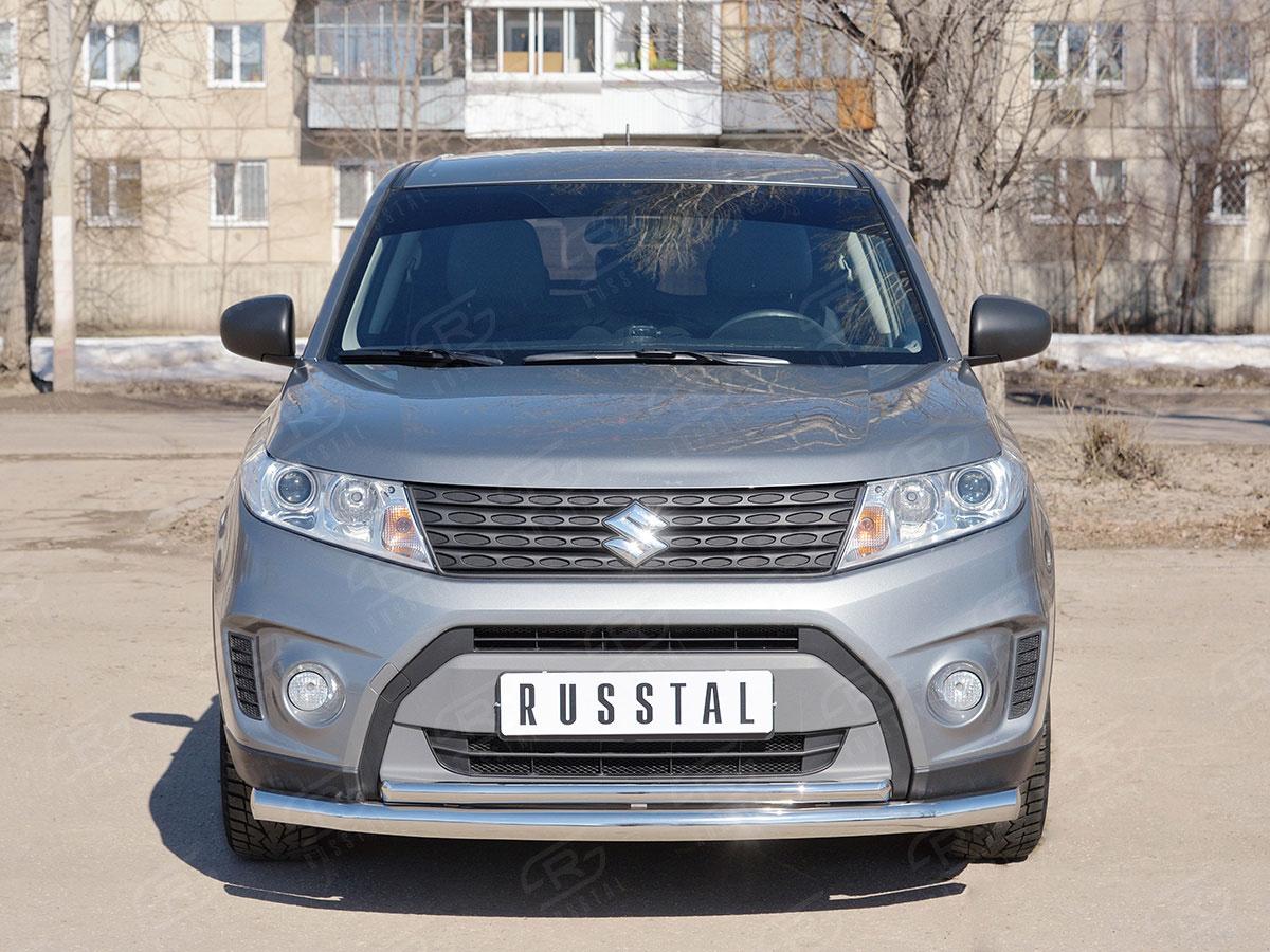 Защита переднего бампера d57/42 Suzuki Vitara 2015, Slitkoff SVZ-002579