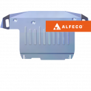 Защита  картера и КПП (большая) Kia Sportage II 2004-2010 V-all , ALFeco, алюминий 4мм, арт. ALF1034al-1