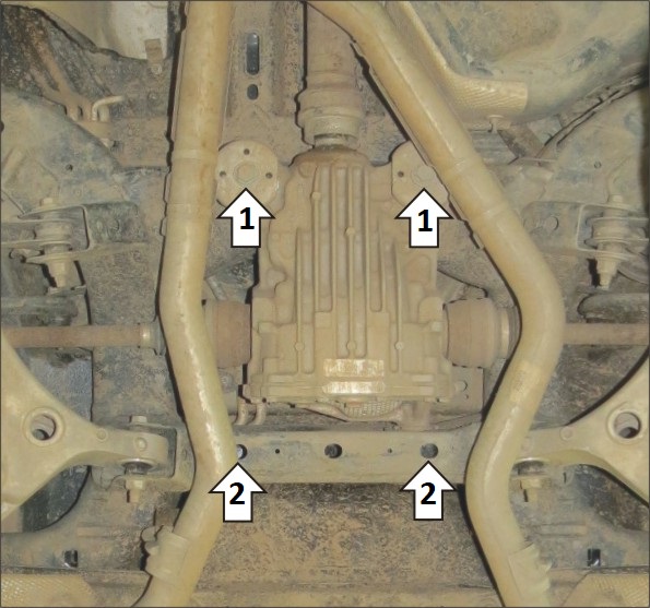 Защита  Мотодор (Задний дифференциал), 2 мм, сталь для Ford Explorer   2020- арт. 00757