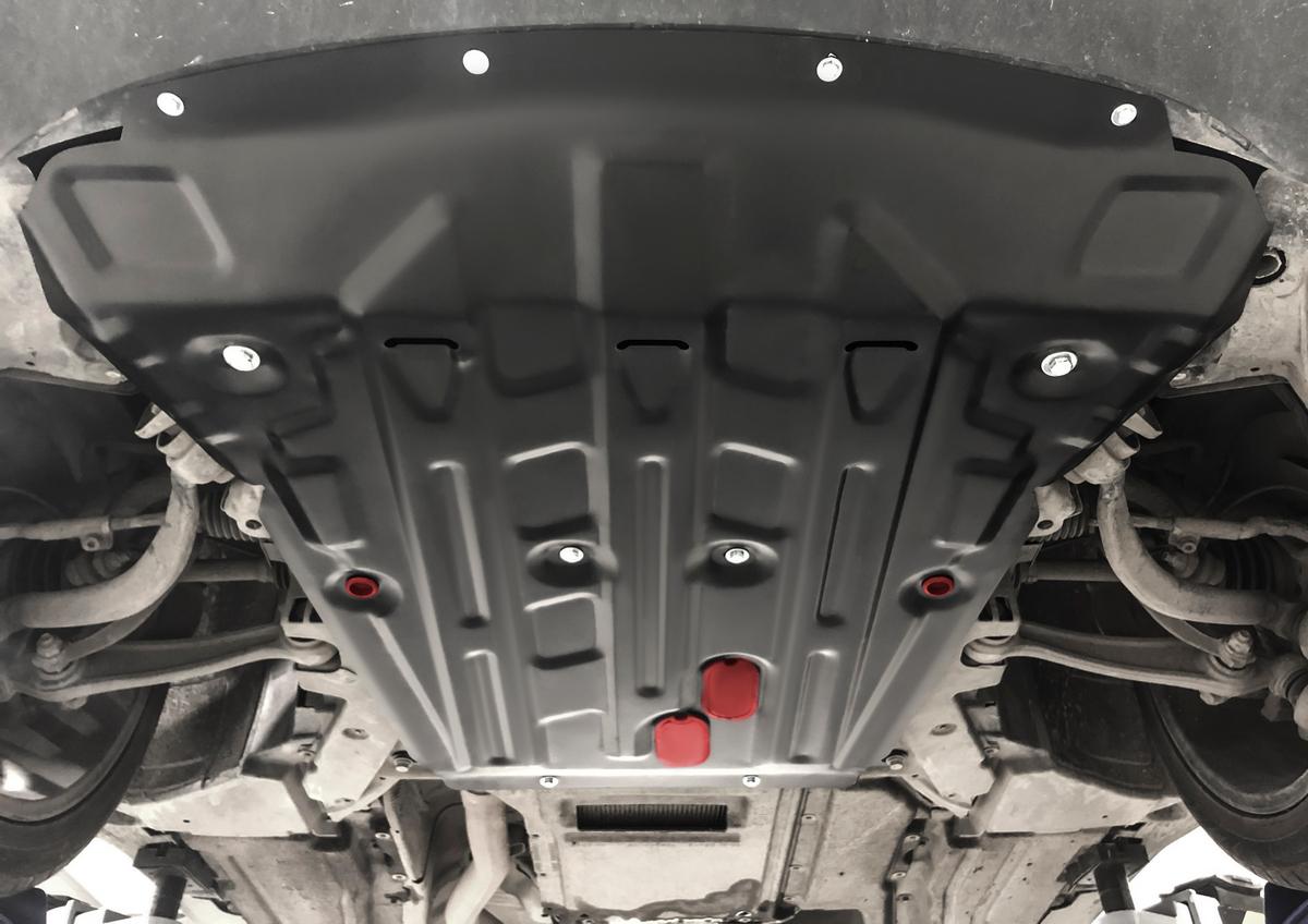 Защита картера АвтоБроня для BMW X6 F16 (V - 4.4) (xDrive50i) 2014-2020, штампованная, сталь 1.8 мм, с крепежом, 111.00523.1