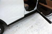 Пороги алюминиевые с пластиковой накладкой (карбон серые) 1820 мм для автомобиля Lexus RX200t/RX300/RX350/RX450h (AL20) 2015- (кроме F-Sport) TCC Тюнинг арт. LEXRX200t15-10GR