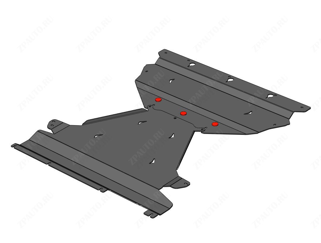 12.10ABC ЗАЩИТА ДВС И КПП MAZDA CX60 ГИБРИД (2022-) ИЗ 2-Х ЧАСТЕЙ (АЛЮМИНИЙ 4ММ)