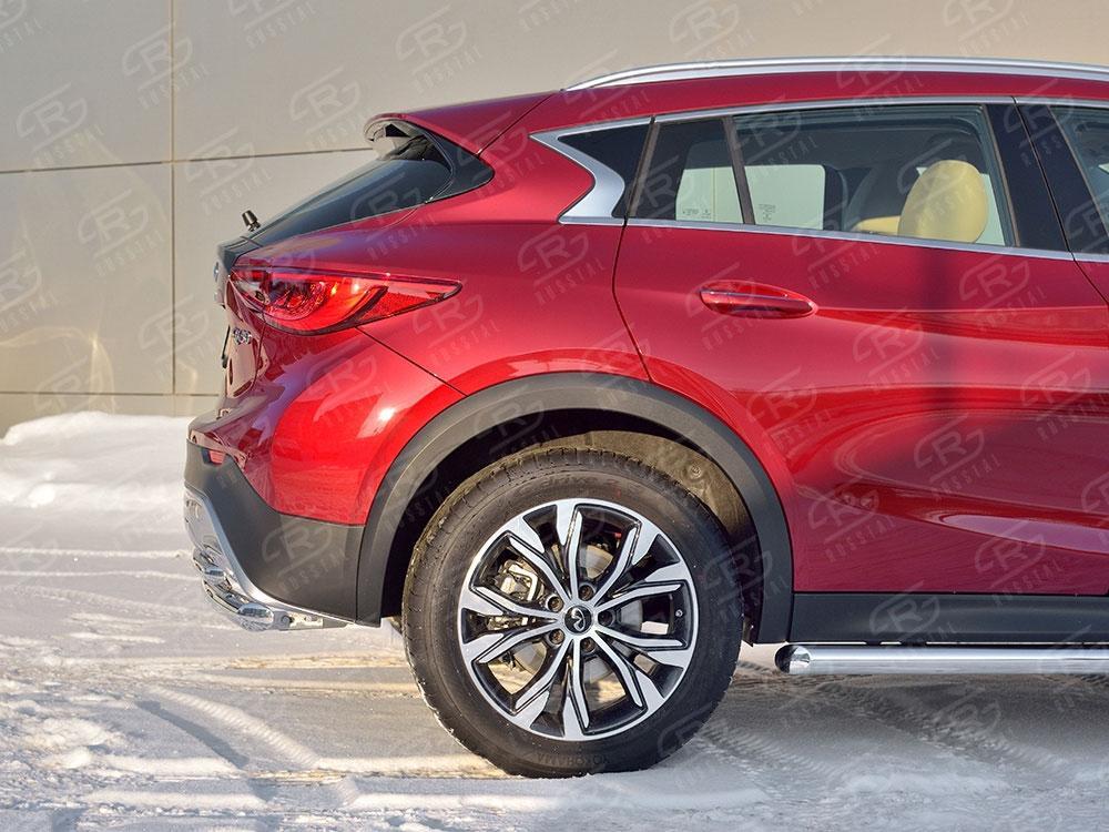 Защита заднего бампера d57/42 Infiniti QX30 2016, Slitkoff IQX3Z-002504