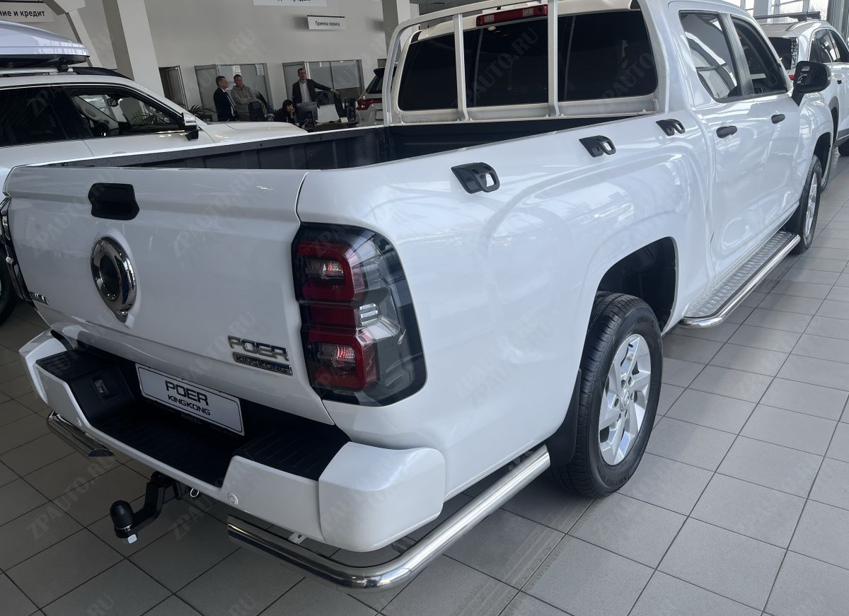 Защита заднего бампера  угловая под фаркоп для автомобиля Great Wall Poer KingKong 2023 арт. GWPKK.23.17