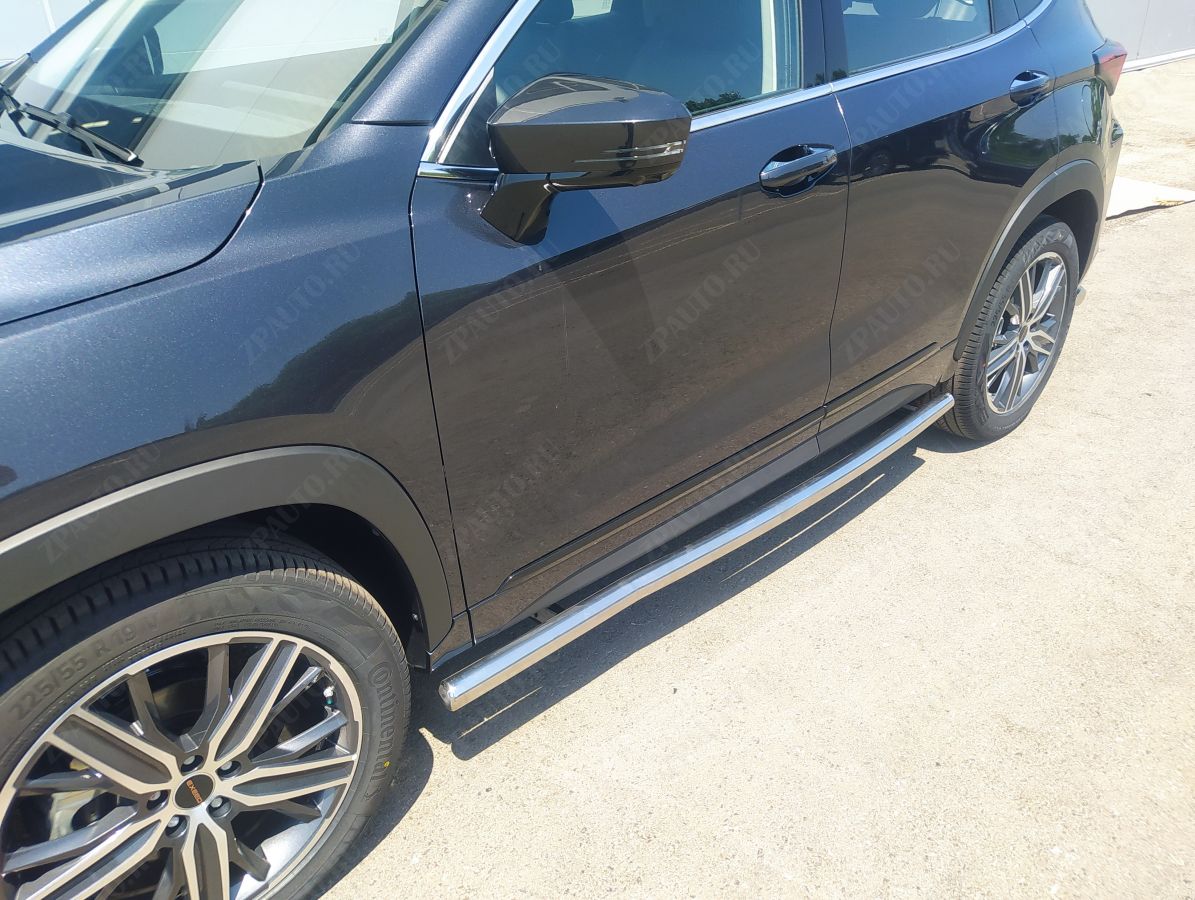 Защита штатного порога труба для автомобиля CheryExeed LX 2022 арт. CHELX.22.32