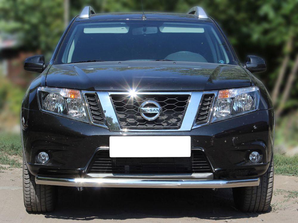 Дуга передняя одинарная с подгибами d-60 для Nissan Terrano 2014, Технотек NT14_1