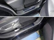 Накладки на пластиковые пороги (лист зеркальный) для автомобиля Mazda CX-5 2015-2016