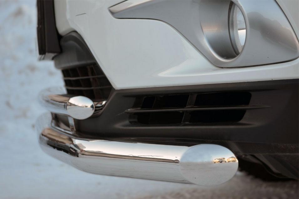 Защита переднего бампера d57/42 для Toyota Highlander 2010, Slitkoff THZ-001254