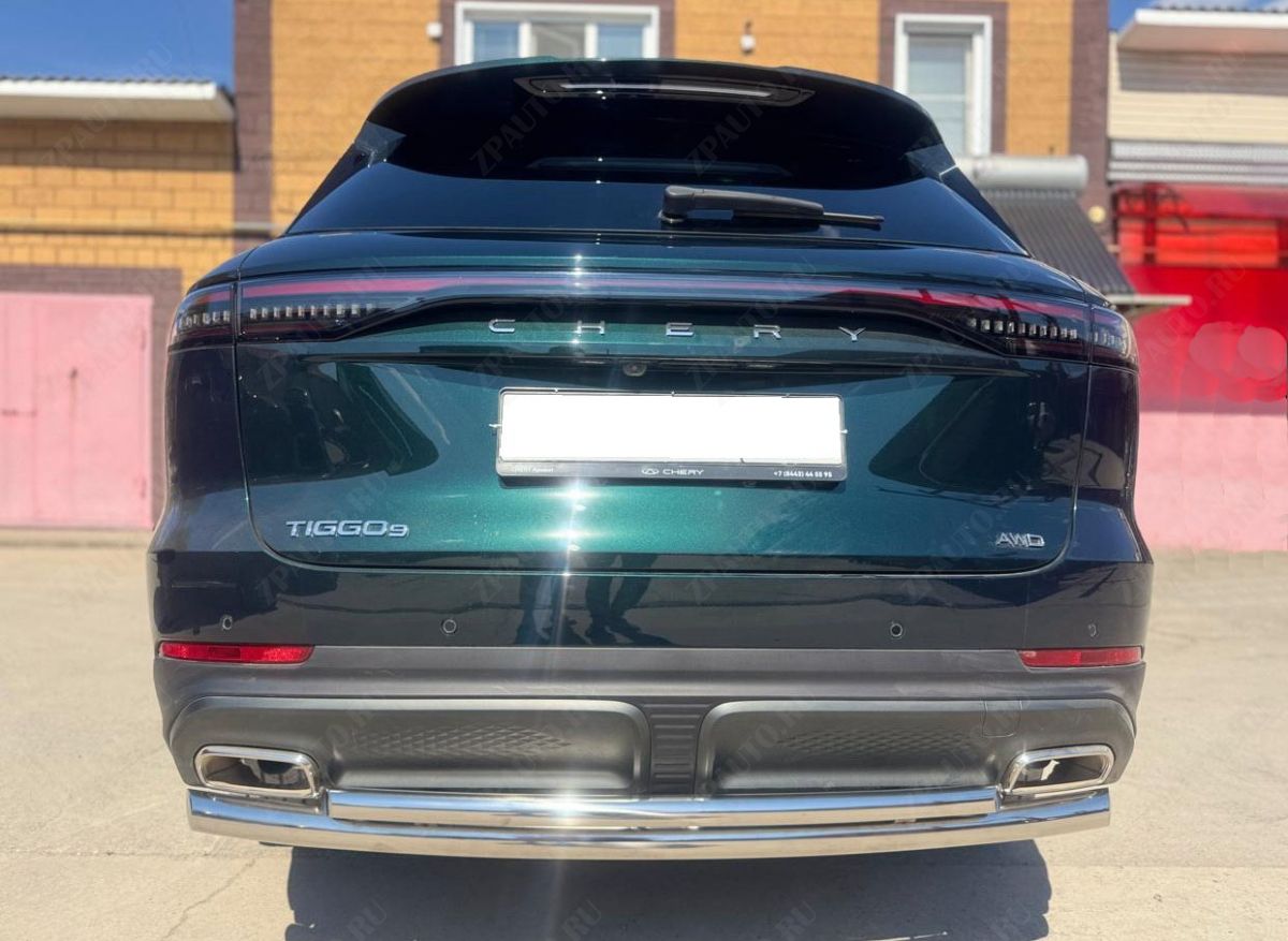 Защита заднего бампера двойная для автомобиля Chery Tiggo 9 2024 арт. CHTG.9.24.16