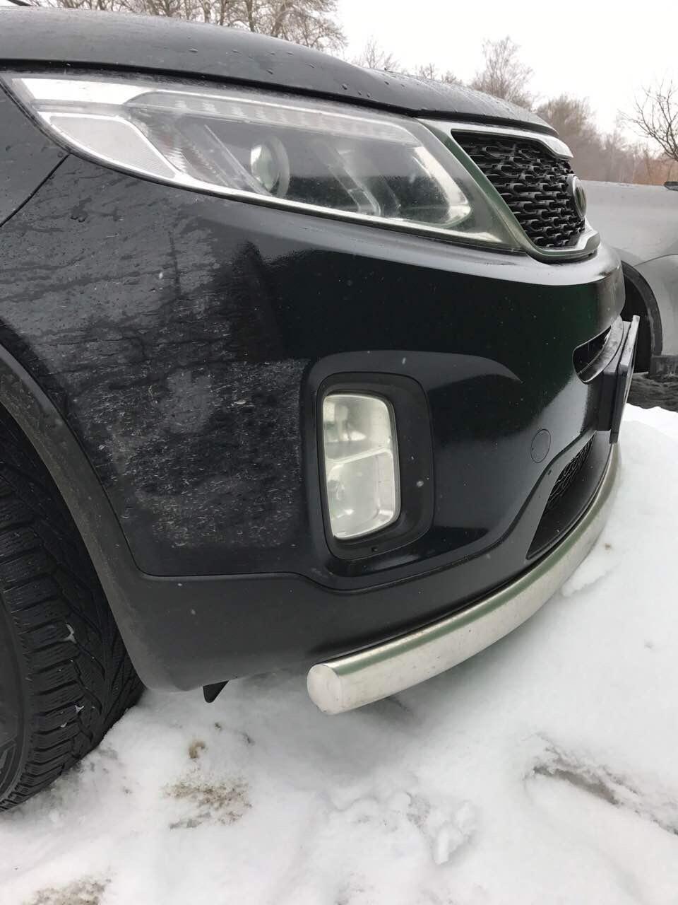 Защита переднего бампера овал для автомобиля KIA Sorento 2013, Россия KSR.13.02-75