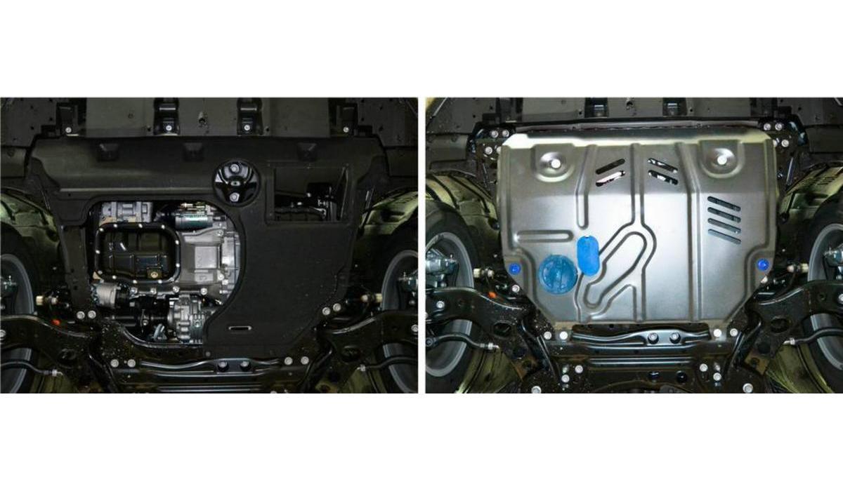 Защита картера и КПП Rival для Lexus NX 200 2014-2017 2017-н.в., штампованная, алюминий 3 мм, с крепежом, 333.3211.1