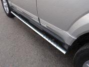 Пороги овальные с проступью 75х42 мм для автомобиля Great Wall H3 NEW 2014-, TCC Тюнинг GRWALH314-04