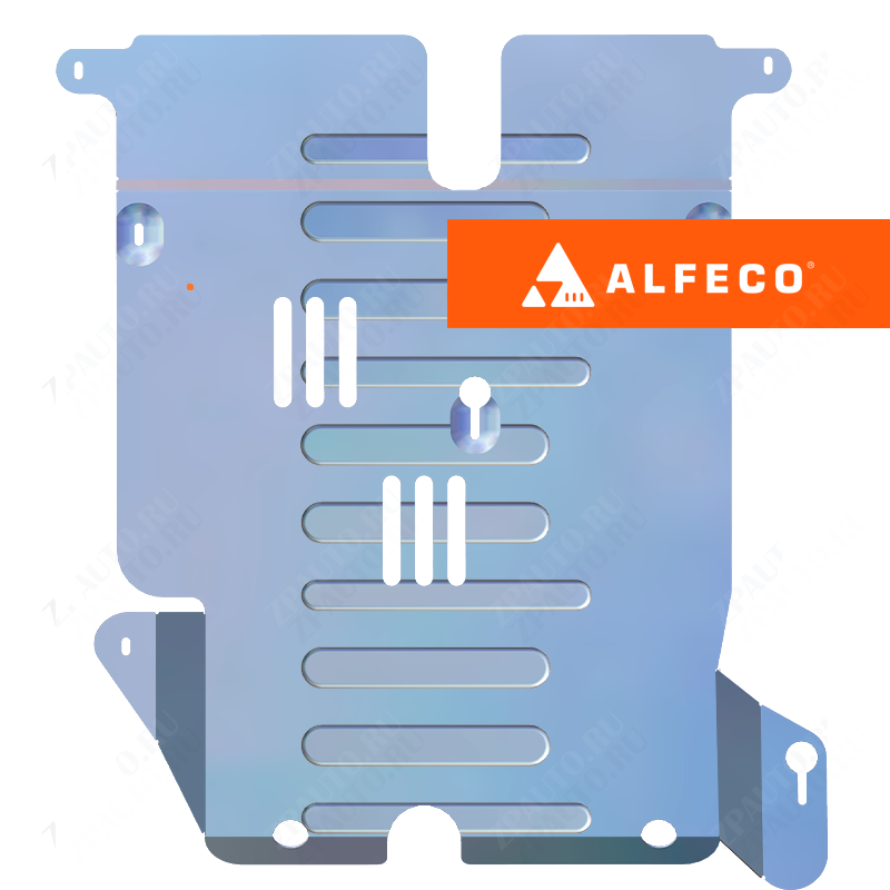 Защита  кислородного датчика и катализатора Nissan Terrano 2014- V-2,0AT 2WD , ALFeco, алюминий 4мм, арт. ALF1554al