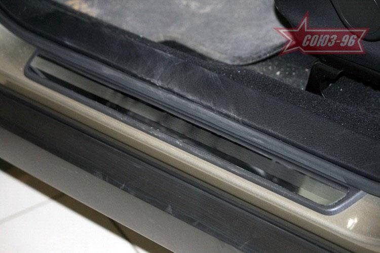 Накладки на внутренние пороги без логотипа на пластик для Subaru Forester 2008, Союз-96 SUFR.31.3262