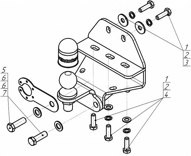 Фаркоп для Toyota Land Cruiser 300 2021-, тип шара FE, арт. 92524-FE