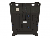 Защита картера и КПП для MITSUBISHI Lancer   2 wd, маленький пыльник  2008-, V-, Sheriff, сталь 1,8 мм, арт. 14.1529