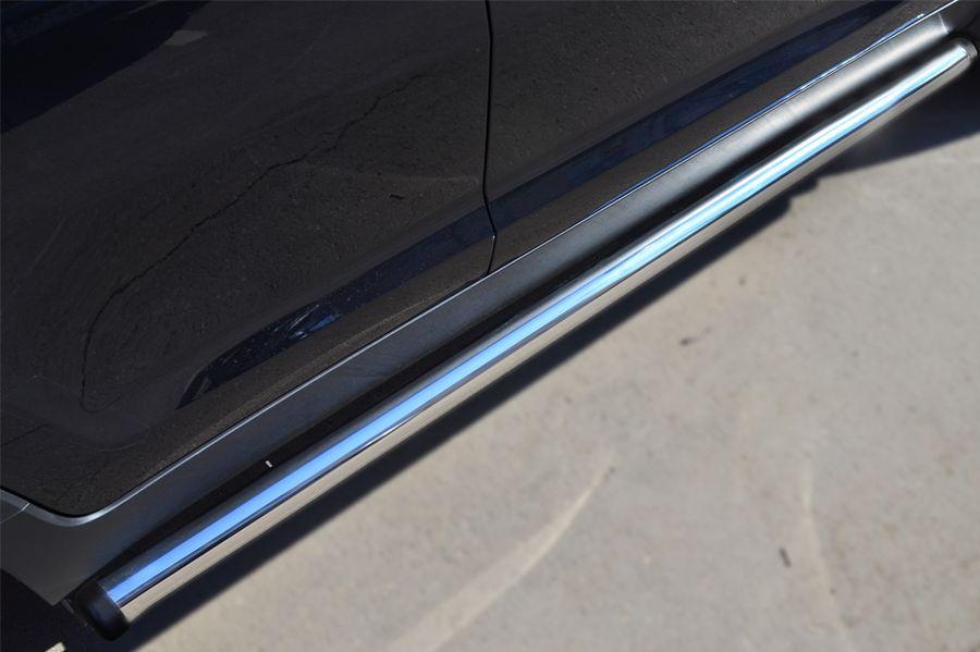 Пороги труба d57 вариант 2 для KIA Sportage 2010-2015, Slitkoff KSGT-001671