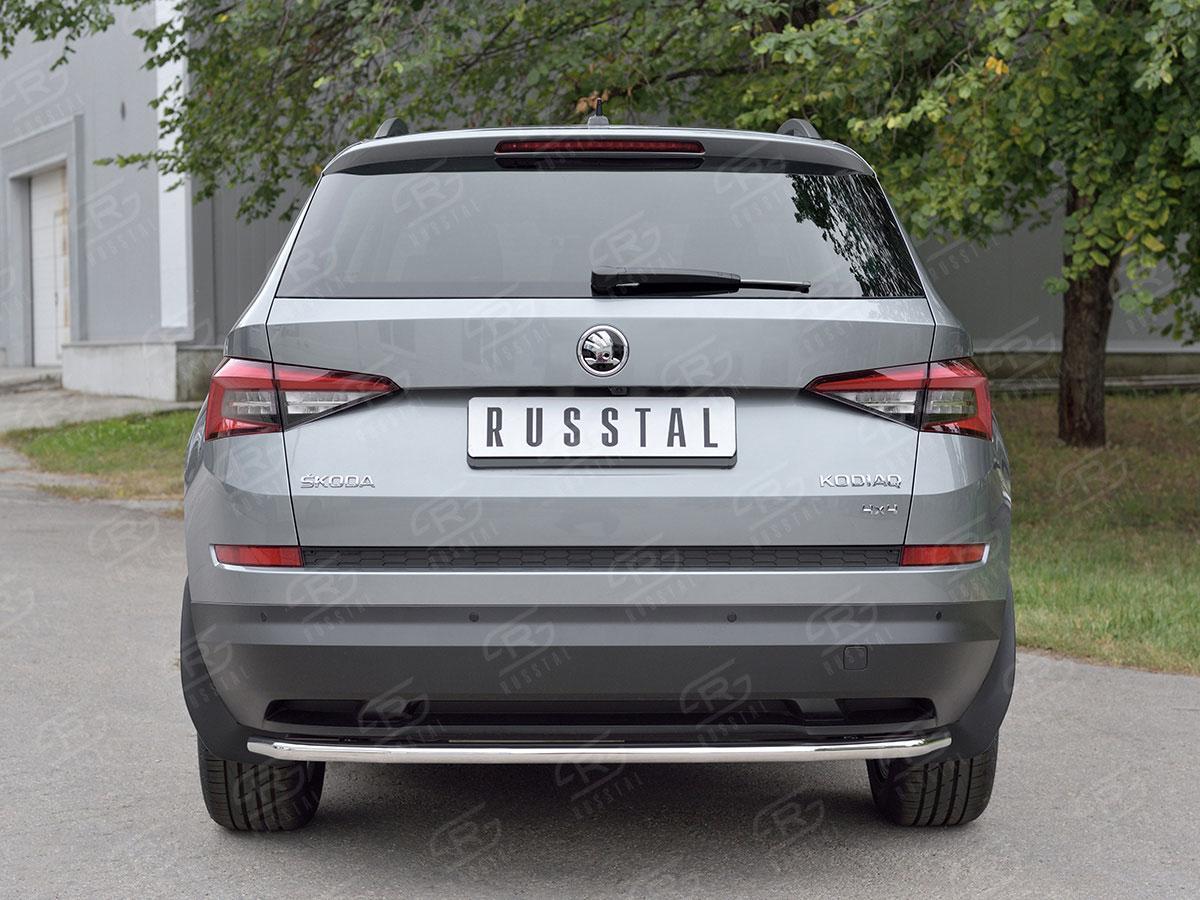 Защита заднего бампера d42 на Skoda Kodiaq, Slitkoff SKKZ-002778
