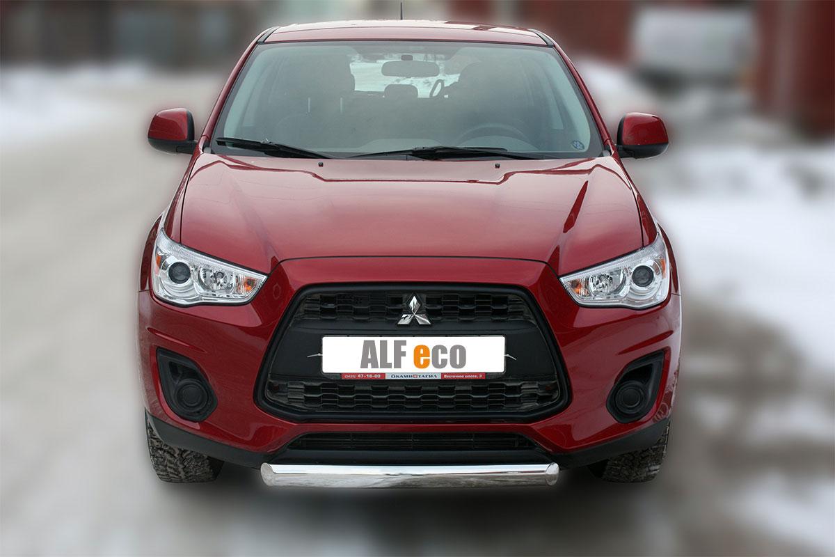 Защита передняя (ОВАЛ) D 75х42 для Mitsubishi ASX(Мицубиси АСХ), ALFeco арт. ASX-13.01