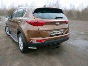 Защита задняя (уголки) 42,4 мм для автомобиля Kia Sportage (QL) 2016-2018, TCC Тюнинг KIASPORT16-21