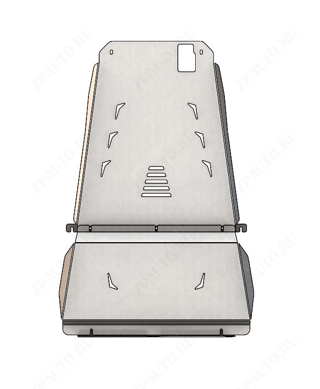 04.38ABC ЗАЩИТА КАРТЕРА  КПП И РК CADILLAC ESCALADE V-6.2 (2020-)/CHEVROLET TAHOE V-5,3 (2020-) ИЗ 2-Х ЧАСТЕЙ (АЛЮМИНИЙ 4 ММ)