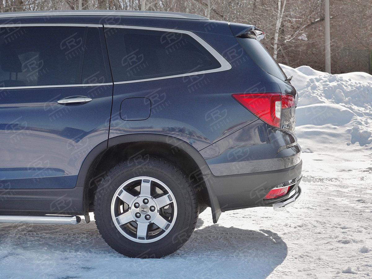 Защита заднего бампера d57 на Honda Pilot III 2015, Slitkoff HPZ-002927