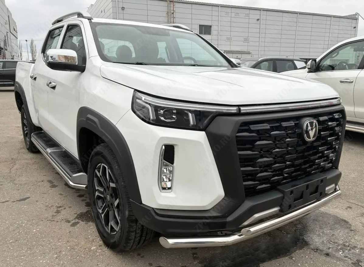 Защита штатного порога труба для автомобиля CHANGAN Hunter Plus 2022 арт. CGHTP.22.32-1