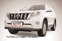 Защита переднего бампера d76 черная Toyota Land Cruiser Prado J150 (2013-2017) , Slitkoff, арт. TOP14-003B