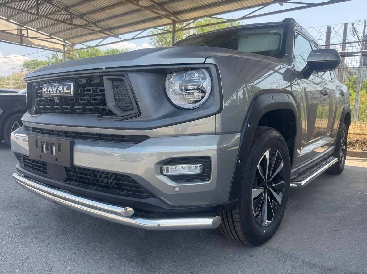 Защита переднего бампера двойная для автомобиля Haval H7 2025 арт. HVH7.25.03