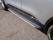 Пороги алюминиевые "Slim Line Silver" 1720 мм для автомобиля Renault Koleos 2017-, TCC Тюнинг RENKOL17-33S