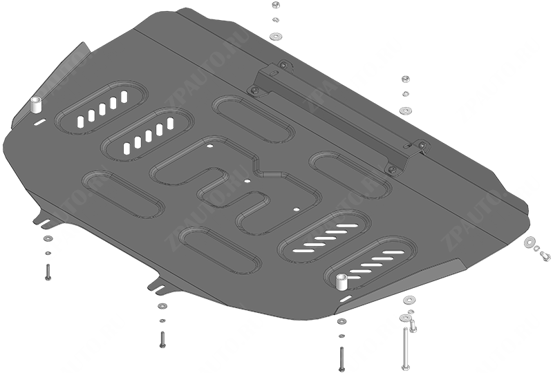 Защита стальная Мотодор (Двигатель,Передний электромотор), 2 мм,  GAC S7  2025-н.в. арт. 77808