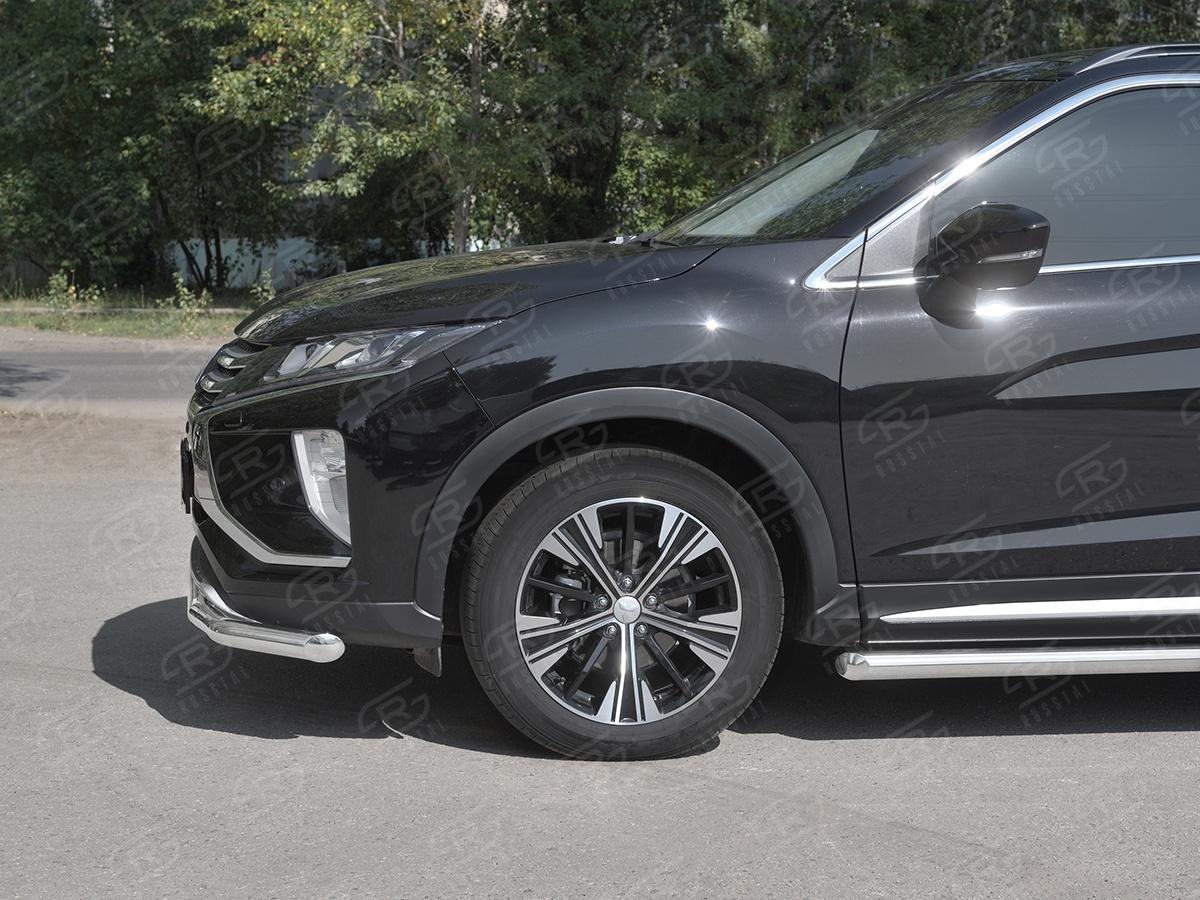 Защита переднего бампера d57 секции для автомобиля Mitsubishi ECLIPSE CROSS 2018, Slitkoff MEZ-003042