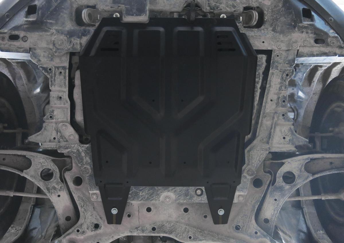 Защита картера и КПП Rival для Citroen C4 Aircross 2012-2016, сталь 1.5 мм, с крепежом, штампованная, 111.4037.1