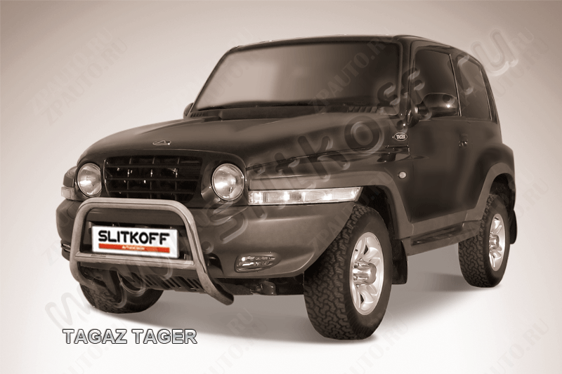 Кенгурятник d57 низкий TAGAZ Tager (2008-2012) , Slitkoff, арт. TAT008