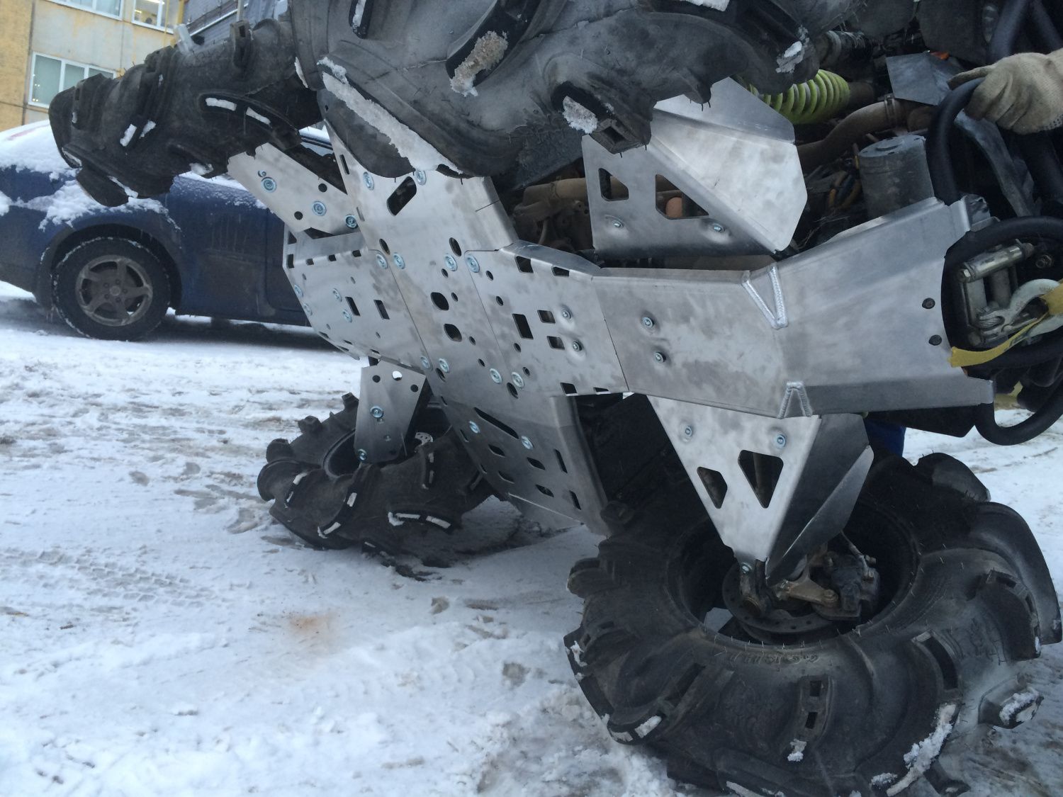 Защита днища для CAN-AM Renegade G2 2017-, алюминий 4 мм, STORM, арт. 3281