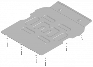 Защита алюминиевая Мотодор (Двигатель), 4 мм,  Land Rover Range Rover Vogue   2022- арт. 343202